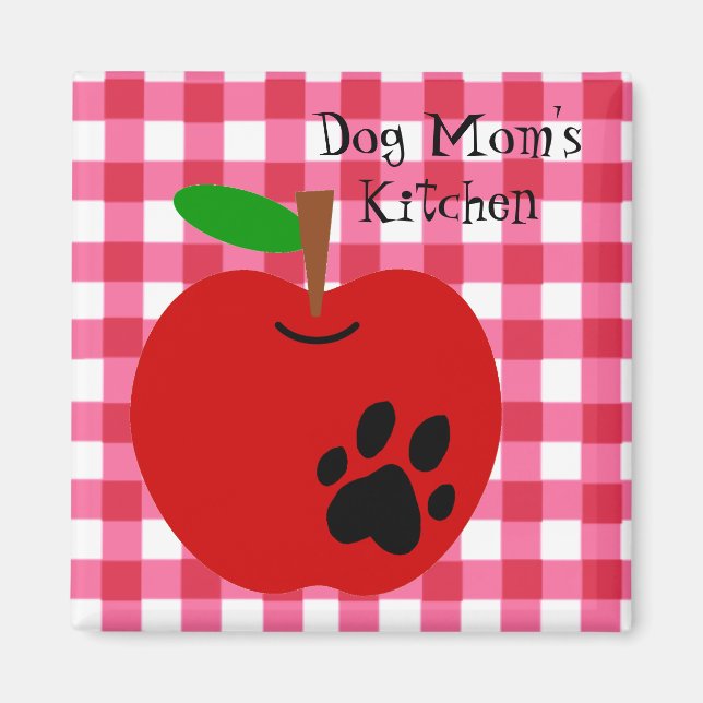 Hunde-Mama-Apple-Kühlschrankmagnet Magnet (Vorne)