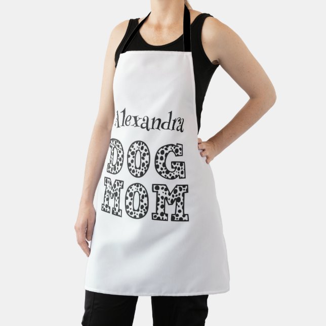 Hunde-Mama aus Schwarz und Weiß-Dalmatiner Schürze (InSitu)