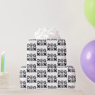 Hunde Mama Buffalo Karierte Hundeausdrucke Geschenkpapier