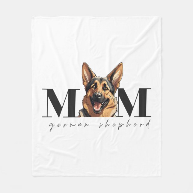 Hunde Mama DEUTSCHE SCHEPHERD DOG Klassischer T -  Fleecedecke (Vorderseite)