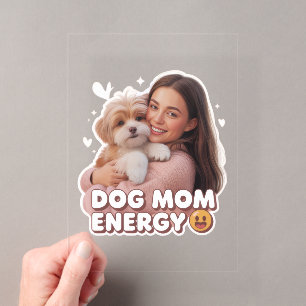 Hunde-Mama-Energie - trendiges Hunde-Mama-Design Acryleinladungen