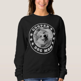 Hunde Mama Foto personalisiert schwarz Sweatshirt