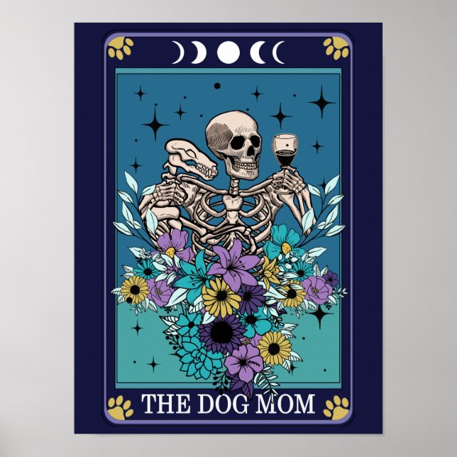 Hunde Mama Funny Tarot Poster (Vorne)