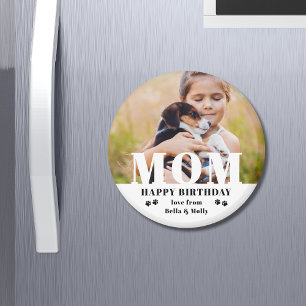 Hunde Mama Happy Birthday Modernes Personalisierte Magnet
