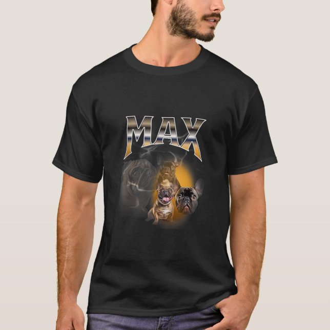 Hunde Mama Hund Lover Max 90s Bootleg Collage Fran T-Shirt (Vorderseite)
