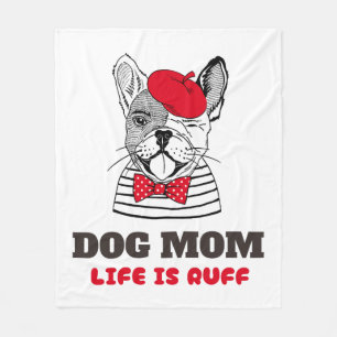 Hunde Mama Leben ist Ruff Fleecedecke