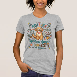 Hunde-Mama-Leben lustiges Design T-Shirt