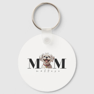 Hunde Mama MALTESE Klassischer T - Shirt Schlüsselanhänger
