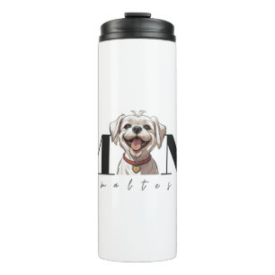 Hunde Mama MALTESE Klassischer T - Shirt Thermosbecher