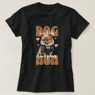 Hunde Mama meine Kinder haben Paare Spitz T-Shirt