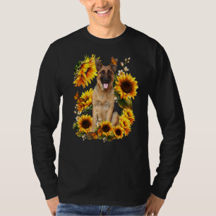 Hunde Mama Muttertag Sonnenblume Deutscher Hirte M T-Shirt