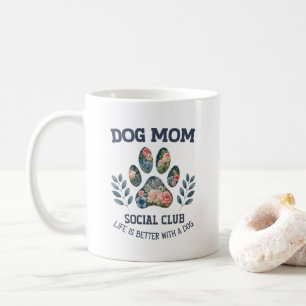 Hunde Mama Paw Floral Kaffeetasse