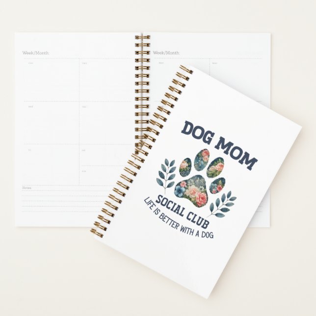 Hunde Mama Paw Floral Planer (Anzeige)