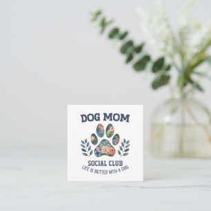 Hunde Mama Paw Floral Treuekarte