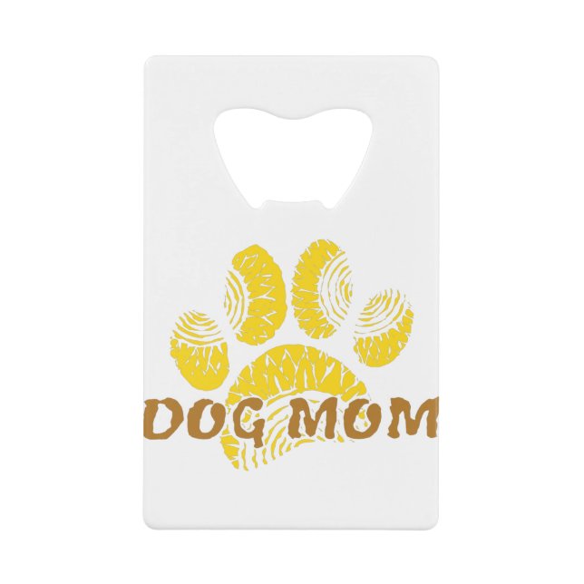 Hunde Mama Paw Sonnenblume Zeichnend Geldbeutel Flaschenöffner (Vorderseite)