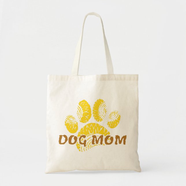 Hunde Mama Paw Sonnenblume Zeichnend Tragetasche (Vorne)