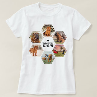 Hunde Mama Personalisiert 6 Foto-Collage mit dem N T-Shirt