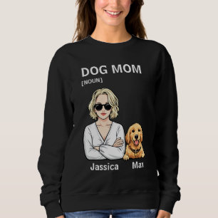 Hunde-Mama-Porträt mit Golden Retriever Kunst Sweatshirt