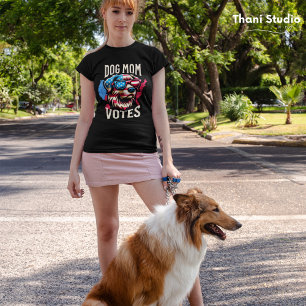 Hunde Mama stimmt Niedlich zur Sonnenwahl 2024 ab Tri-Blend Shirt