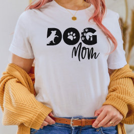 Hunde-Mama-T-Shirt - Hunde-Silhouette, Pfoten T-Shirt
