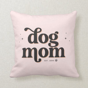 Hunde-Mama-Trendy-Typografie mit individuellem Fot Kissen