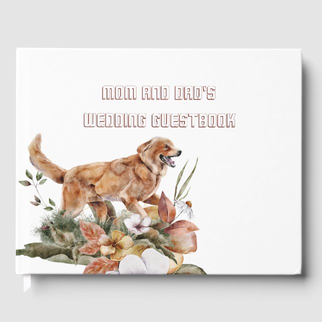 Hunde-Mama und Vater-Hochzeit Gästebuch (Vorderseite)