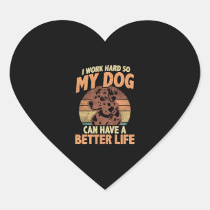 Hunde Mama & Vater Motivierend Tee-Angebot Herz-Aufkleber