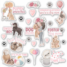 Hunde Mama Vinyl Stickers