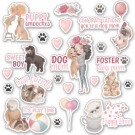 Hunde Mama Vinyl Stickers Aufkleber