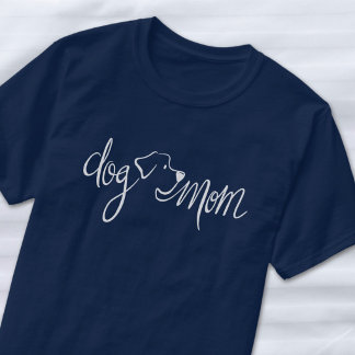 Hunde-Mama Whimsical Moderne Handgeschriebene Unis T-Shirt