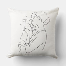 Hunde-Mama-Wurfkissen Minimalistischer Haustierlie