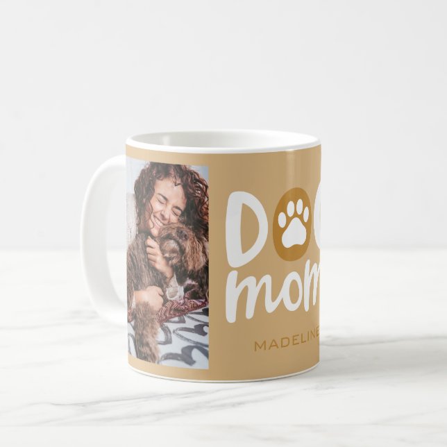 Hunde Mama Zwei Foto Kaffee Tasse Cup (Vorderseite Links)