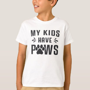 Hunde meine Kinder haben Pfoten Hunde Haustiere We T-Shirt