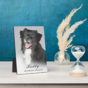 Hunde-Memorial-Foto Elegante Erinnerungsplakette Fotoplatte