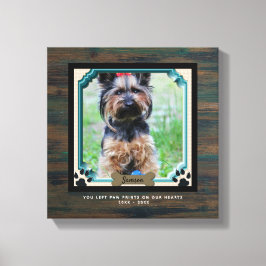 Hunde-Memorial-FOTO-Leinwand Paw Print auf unseren Leinwanddruck