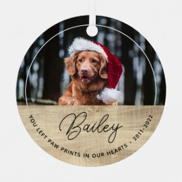 Hunde-Memorial-Foto Weihnachten Ornament Aus Metall