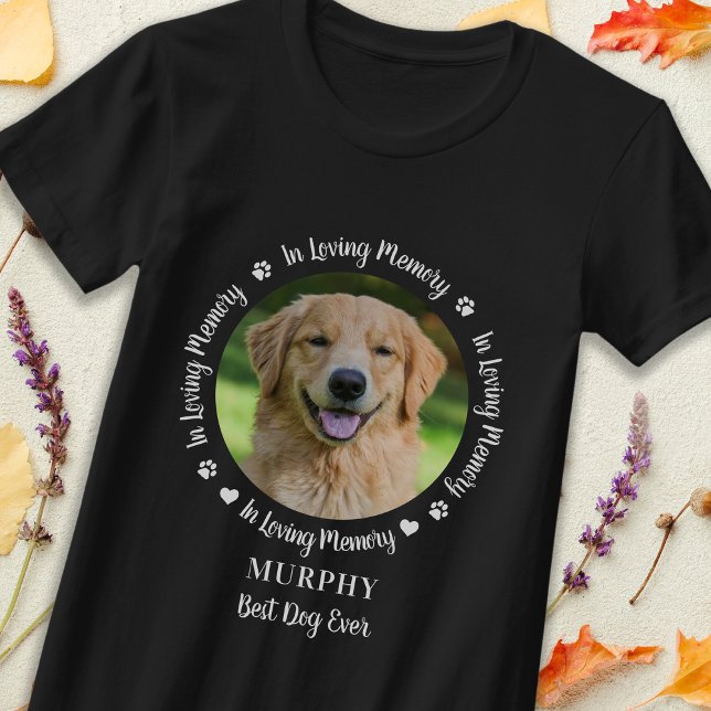Hunde-Memorial Love Memory Personalisiertes Beglei T-Shirt (Von Creator hochgeladen)