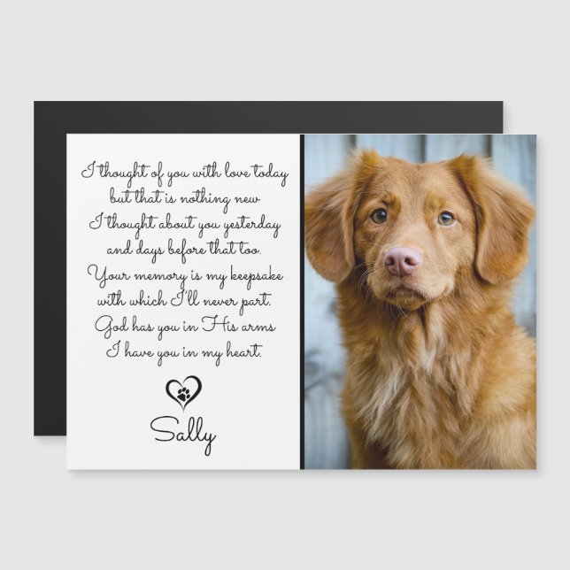  Hunde-Memorial Pet Loss Foto Magnet (Vorne/Hinten)