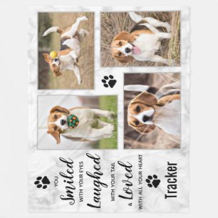 Hunde-Memorial Pet Loss Keepake Foto Collage Fleecedecke