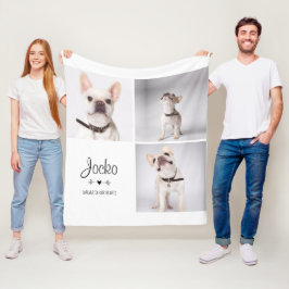 Hunde-Memorial Pet Loss Keepake Foto Collage Fleecedecke