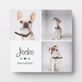 Hunde-Memorial Pet Loss Keepake Foto Collage Fotoplatte
