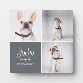 Hunde-Memorial Pet Loss Keepake Foto Collage Fotoplatte