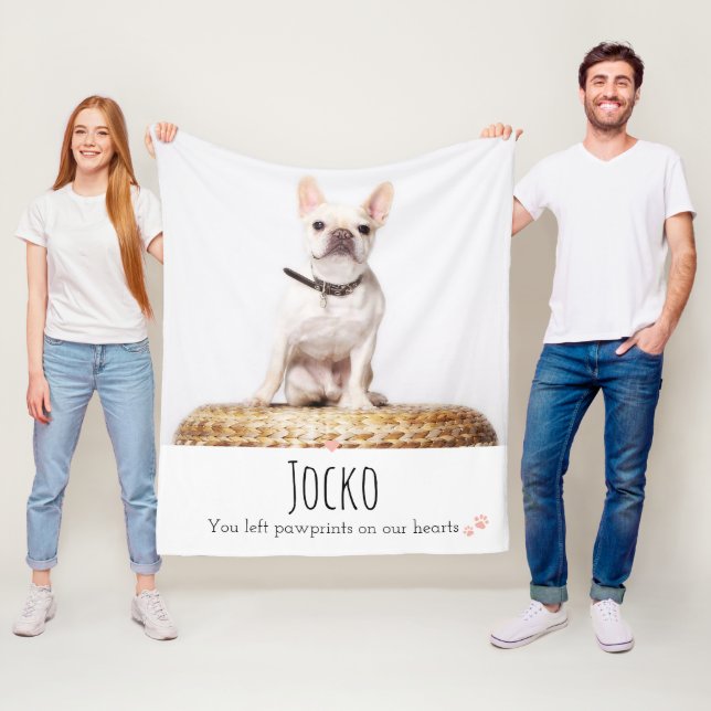 Hunde-Memorial Pet Loss Keepake Foto Personalisier Fleecedecke (Beispiel)