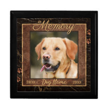 Hunde-Memory-Gold-Marmor Rustikaler Urn