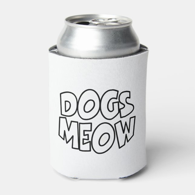 Hunde Meow Dosenkühler (Kanne Vorderseite)