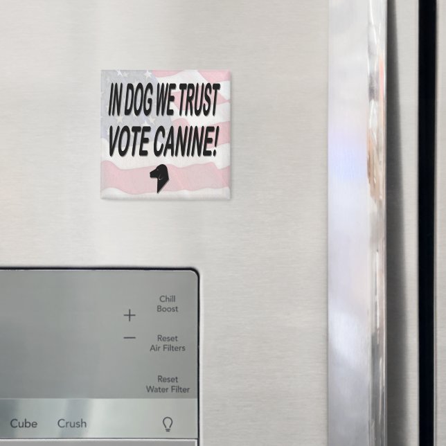 Hunde mit amerikanischer Flagge abstimmen Magnet (In Situ (Kühlschrank))