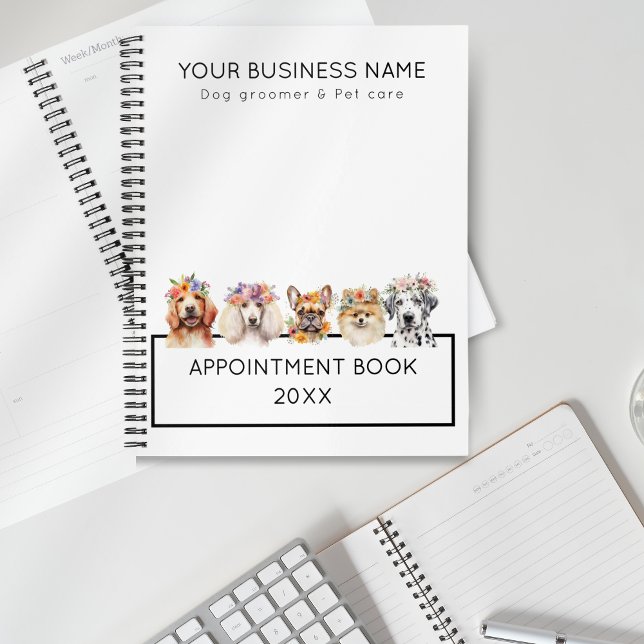 Hunde mit Blume, Aquarell, Weiß Planer (Von Creator hochgeladen)