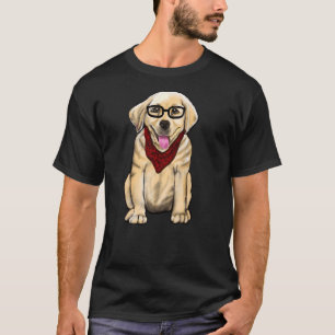Hunde mit Brille und rotem Scarf Niedlich Goldene  T-Shirt