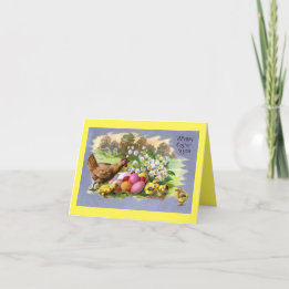 Hunde mit Chicks Urlaubskarte Feiertagskarte