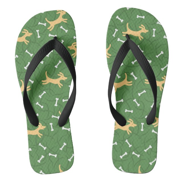 Hunde mit Knochen Flip Flops (Fußbett)